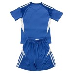 Günstige Fußballtrikots Leeds United Torwart Kinder 2025-26 Blaue Kurzarm